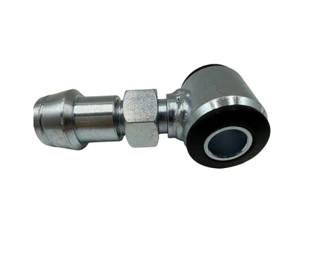 Three Quarter Inch Universal Heim Joint Rod End Kit With Chromoly Joints For Panhard And Four Link Suspension Includes Jam Nut Polyurethane Bushings Five Eighth Inch Dom Crush Sleeves Weld In Bungs For One And Quarter Inch Tube Rear Suspension, silver rod end