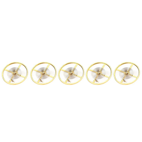 Pro Grade Watch Repair Tool Kit With Balance Wheel And Full Swing Hairspring Replacement For 8205 Movement, pack of 5 wheels