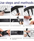 Steps for patching a bike tire using Go-To Bike Repair Tool Kit For Riders Pro Grade Bicycle Multi Tool With Ratchet Wrench