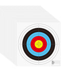Bullseye Paper Targets Set 50 Sheets 16x16 Inch 10 Ring Archery Targets For Range And Backyard Practice Pro Grade Durable Wood Free Paper Bright Color For Bow And Arrow Training stacked view