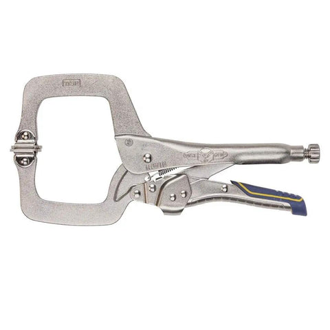 Fast Release Welding Pliers With Swivel Pads 11 Inch Locking Pliers C Clamp For Metal Fabrication Wide Opening Jaws shown