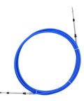 Two 20 Foot Blue Throttle Control Cables For Outboard Rotary Steering On Most Single Station Boats With Stainless Steel Ends And HDPE Liner