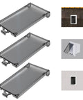 One Gang Vertical Recessed Outdoor Electrical Outlet Box Replacement Cover Featuring Clear Weatherproof Lens Compatible With Type 3R In Use Boxes Set Of Three Covers showing clear protective covers on different surfaces.