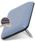 Professional PTFE Furniture Glides With Nail Rectangular Floor Protectors Heavy Duty Teflon Sliders grey glide close-up view.