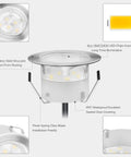 Diagram of Outdoor Low Voltage Deck Lights 20 Piece Set Stainless Steel Waterproof Landscape Pathway Patio Step Lamps Cool White