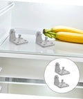 Heavy Metal Replacement Hinges For Commercial Fridge And Freezer Doors on a shelf with bananas, gray steel design for heavy duty use.