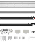 Soft Close Concealed Door Hardware Kit With Hidden Sliding Track For 31 To 43 Inch Doors Beefed Up Heavy Duty Sliding System parts