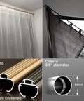 Wall Mounted Blackout Curtain Rod Track 260cm Aluminum Alloy Heavy Duty Rail For Windows Living Room Bedroom Office Bathroom White Finish No Fuss Install And Smooth Operation, 260cm white aluminum rail