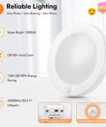 No Fuss Motion Sensor LED Ceiling Light Kit 15W 100W Equivalent 1200LM Three Color Temperatures 3000K 4000K 5000K Flush Mount Ceiling Fixture For Doorways Stairways And Hallways Pack Of Two White Non Dimmable product features