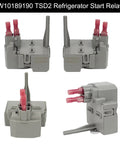 Refrigerator Start Relay Kit With Capacitor Plug And Play Compatible With Kenmore Whirlpool Amana Maytag Units, 4 Views