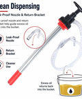 Heavy Duty Manual Push Oil Transfer Pump Works Like A Charm Moving Light Fluids To Thick Gear Oil Featuring A Swivel Anti Drip Nozzle.
