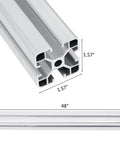 4 Pack 48 Inch T Slot 4040 Aluminum Extrusion Profile For 3D Printers CNC Machines And DIY Projects, close-up of aluminum profile