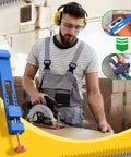 Craftsman using Adjustable Base Guide For Circular Saw Milling Portable ABS Clamp Precision Wood Cutting Guide For 4 To 6 Inch Saws And Marble Machines Locks Between 145mm And 208mm Pro Grade Saw Guide For Clean Accurate Cuts