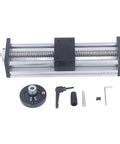 Rock Solid 200mm Stroke Manual Ball Screw Linear Actuator With Rail Guide Slide And Handwheel for precision motion
