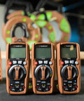 Three ResPro TRMS BT Bluetooth Multimeter With App Connectivity IP67 Waterproof Housing True RMS Accuracy on a table