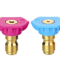 Second Story Quick Connect Nozzle Kit For Pressure Washer 4000 PSI 1/4 Inch Two Pack with jet stream and wide pattern tips
