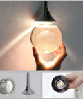 Lit Globe Crystal Pendant Light With 5W LED Dimmable Stepless Brightness Modern Hanging Fixture for various settings.