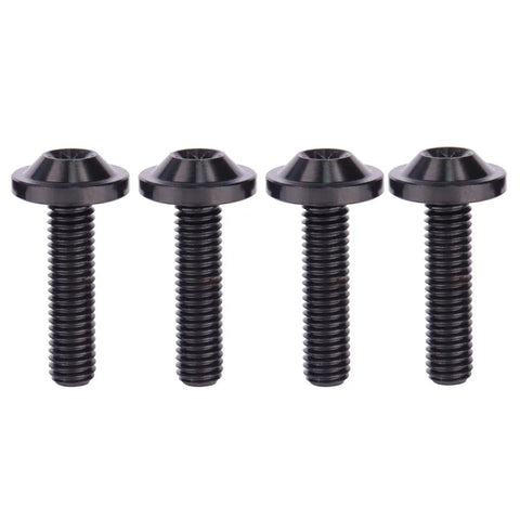 Sick Grade 5 Titanium Bolts M5x20Mm Torx T25 Drive For Bike Moto Upgrades Custom Car Projects Tough As Nails Fasteners High Strength TC4 Steel Alternative Four Pack set of four bolts.