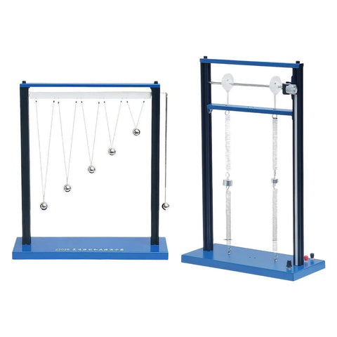Metal Ball Physics Pendulum Resonance Demonstrator for Classroom Experiments and Lab Studies Hands-On Teaching Tool, side view.