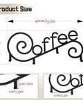 Cool Metal Wall Mounted Coffee Cup Mug Holder With Four Hooks For Kitchen Or Coffee Bar Decor, Slim 15.75 Inch Wide By 6.3 Inch High