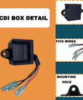 CDI box from 6 Pack Ignition Coil Kit For 50Cc And 90Cc ATV Fits Scrambler 2000 2003 Predator 2003 2006 Sportsman 2002 2003