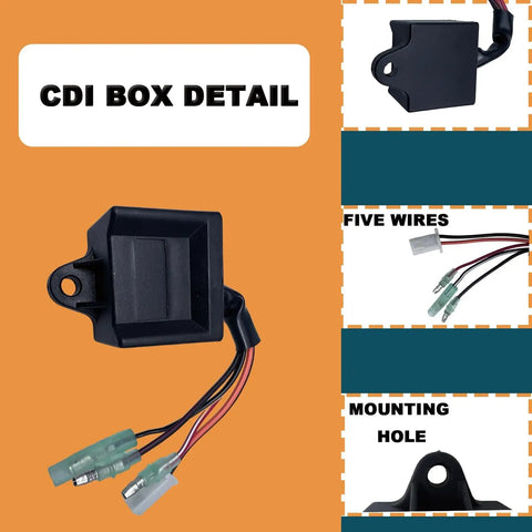 CDI box from 6 Pack Ignition Coil Kit For 50Cc And 90Cc ATV Fits Scrambler 2000 2003 Predator 2003 2006 Sportsman 2002 2003