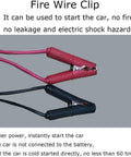 Red and black fire wire clips for car starting, no leakage or shock hazards
