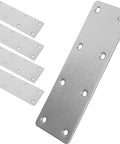Beefy Heavy Duty Metal Corner Brackets For Furniture Connections With Multiple Openings Design Set Of Five Stainless Steel Flat Straight Brackets