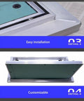 Close-up of Hella Sturdy Aluminum Flush Access Panel For Drywall Ceiling And Crawlspace Plumbing Cover showing detail and installation ease.