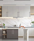 Modern kitchen with 10 Pack 7.5 Inch Brushed Satin Nickel Cabinet Handles For Kitchen Cabinets Cupboards Drawers And Dresser Pulls Durable Stainless Hardware Easy Install Sleek Modern Look Boss Style Pulls