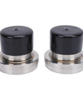 2Pcs Boat Trailer Bearing Protectors With Covers, Stainless Steel Wheel Center Grease Caps, 2.717 Inch Diameter, Auto Check Grease Level Window