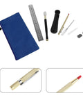 Glass Cutter Kit With Pencil Style Handle For Stained Glass Projects Includes Pro Grade Spare Blades And Tension Control Portable Do It Yourself Glass Bottle Craft Tool For Precise, Smooth Cuts, with blue case