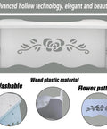 7 Inch Toilet Stool For Easy Bowel Movements, Adult And Kid Friendly Bathroom Step Stool with flower pattern and eco materials