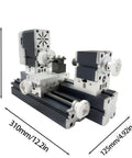 EssSthmy Height Enhanced Mini Lathe Machine 50mm Center Height, precision tool featuring metal body and adjustable components.