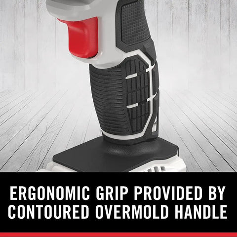 Rechargeable 20V Max LED Work Light With Pivoting Head and 120 Lumens showing contoured overmolded handle and grip detail
