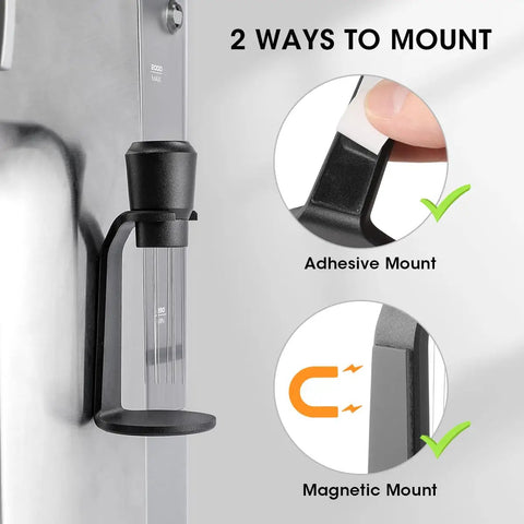 Magnetic Espresso WDT Tool For Even Extraction 10 Needle Stirrer Puck Tool with magnetic and adhesive mount options.