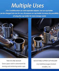 Smooth Rides Only 2 In 1 Cup Holder Expander For Rivian R1S R2 Center Console Organizer with two designs for multiple uses.