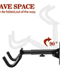 Adjustable Bike Wall Mount Rack For Garage Storage Horizontal Bike Hanger With 8.9 To 12.5 In Arm Angles showing foldable design