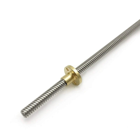 Two Pack 150Mm TR8x8 Lead Screws With T8 Brass Nuts For Z Axis 3D Printers DLP SLA And CNC Machines Acme Thread 2Mm Pitch 1 Start