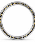 Precision Thin Section Roller Bearing 4.500 X 5.500 X 0.500 Inch For Robotics And Cnc Rotary Tables, steel construction with ball bearings.