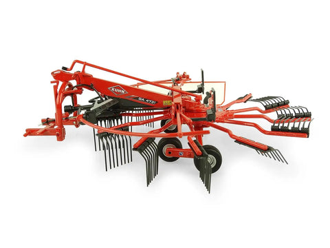 Kuhn GA 4731 GM 1:32 Scale Single Rotor Rotary Rake Die Cast Farm Implement Accessory with precise detailing and rotating tines