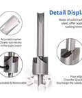 Close-up of pen barrel trimming kit showing pilot shafts, cutter, sleeve, and wrench from 7 Piece Pen Barrel Trimming Set With Three Eighths, Seven Millimeter, Eight Millimeter, Ten Millimeter Pilot Shafts, Three Quarters Inch Cutter, Sleeve Adapter And Hex Key Wrench, Pro Grade Pen Making Kit For DIYers Woodturners And Craft Enthusiasts.