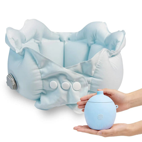 Inflatable Travel Pillow Portable Quick Inflate Neck Pillow For Airplanes Cars Buses Trains And Home Office Ultra Cozy Washable