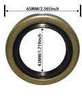 4 Pack RV And Trailer Axle Grease Seals 1.719 Inch ID 2.565 Inch OD Double Lip Rubber Steel Hub Seals For 3500 Lb EZ Lube Axles