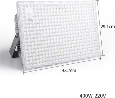 JUDYSSY Led Flood Lights Outdoor Security Lights White 20V Led Work Light, 400w, 29.1cm x 43.7cm with aluminum body.