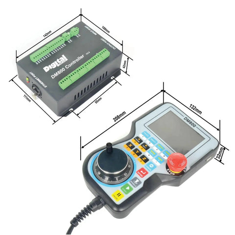 3 4 5 Axis Standalone CNC Motion Offline Controller With Handwheel 24V DC E Stop Hand Control And G Code Support For 3 Axis Machining
