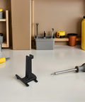 Heavy Duty Black Plastic Pegboard Hooks 10 Pack For Square Hole Pegboards Versatile Shop Display And Home Storage Clips Easy Install Durable Pegboard Organizer Hooks For Tools Supplies And Craft Displays on workbench