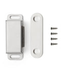 20 Pack Silver Magnetic Door Catches For Cabinets And Drawers Brushed Satin Nickel Closures Heavy Duty Magnetic Latch With Screws