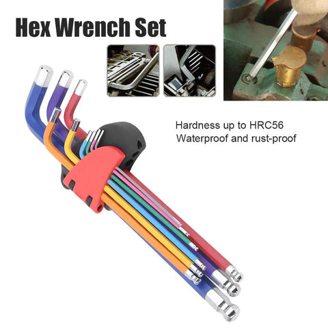 Get Your Car Running Smooth With This 9pc Flat End Hex Key Set Built From Tough Chrome Vanadium Steel. These Deep Screw Socket Wrenches Are Hard As Nails At Hrc56 And Ready To Crush Any Heavy Duty Maintenance Job You Throw At Them Without Breaking Or. 9pc color-coded hex wrench set in holder, chrome vanadium steel, for automotive repair