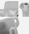 Heavy Duty Battery Chiller Heat Exchanger For Tesla Model X 2016 To 2020, aluminum core with hose barb fittings.